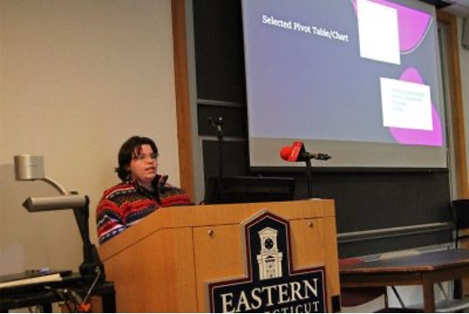 Emma Dashnaw presenting